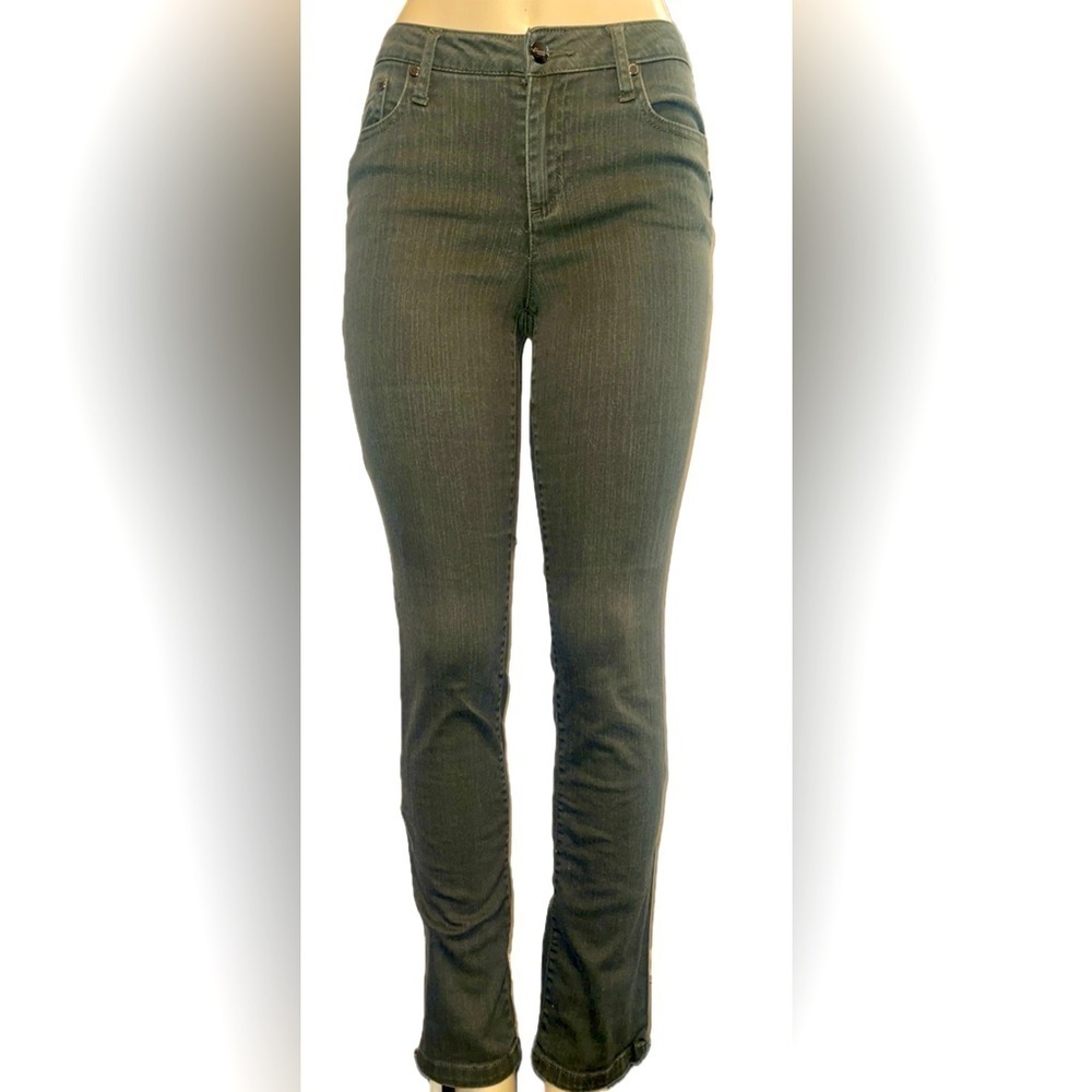 Kenneth Cole New York Dark Olive Green Skinny Jeans - Size 28 UK